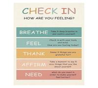 SSOPTMCB Wellness Office Wall Decor, Supportive “How Are You?” Canvas Art for Counseling Centers, Classrooms, Rooms & Hospitals(Framed,12x18inch(30x45cm))