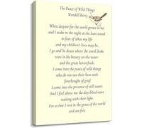 SSOPTMCB Wendell Berry The Peace of Wild Things - Poem Art Print Quote Poster for Wall Decor(Framed,16x24inch(40x60cm))