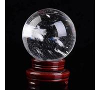 SSOPTMCB White Crystal Ball Ornaments, Raw Stone Smelting and polishing, Office, Home Living Room Accessories, Opening Gifts,60mm Gemstone Stone