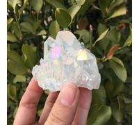 SSOPTMCB White Flame Halo Quartz Crystal Cluster Holiday Birthday Gift Gemstone Stone