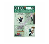 SSOPTMCB Workplace Ergonomics Poster Office Chair and Adjustment Guide Canvas Print for Home Office(Unframed,08x12inch(20x30cm))