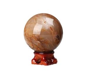SSOPTMCB Yellow Calcite Ball, Crystal Quartz Metaphysical Feng Shui Globe Collector's Gift,50~60mm Gemstone Stone