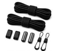 SSQJNG-E Kit de cordones compatible con el sistema Quicklace de Salomon | Sistema de cordones rápidos sin nudos para calzado deportivo y outdoor, fácil de ajustar y cómodo para mujer y hombre