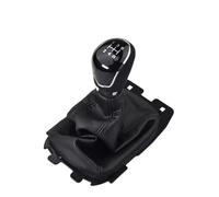 SSQKRVFSJ Pomo Palanca Cambios Perilla cambio marchas Manual con cubierta bota polaina para Ford para Ecosport 2013 2014 2015 2016 2017 2018 Stying de coche Palanca Cambios(5 Speed)