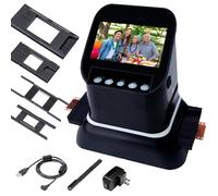 SSQUZA Escáner De Película Profesional De 22 MP para Películas De 35 Mm, 135, 126 Y 127 Mm, con Gran Pantalla LCD De 4,3" para Escanear Negativos Y Diapositivas En Alta Resolución