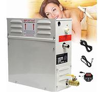 SSQUZA Generador Vapor Sauna Baño Turco Ducha Dentro 20m³ con Controlador Digital Temperatura Ajustable 25 a 55℃, para Sauna/Baño Turco/Ducha/SPA 220V-6.0kw