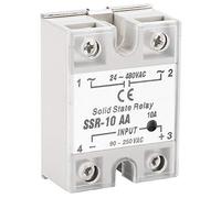 SSR-10 AA 10A Módulo de Relé de Estado Sólido Módulo de Relé SSR Entrada AC-AC Salida 90-250V AC 24-480V AC para Paneles de Control Industriales Automatizados