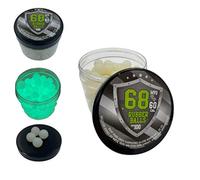 SSR 100 x Night Vision Silicon Rubber Balls in Green Fluorescence Paintballs Shining at Dark in 68 Cal. iluminando por la Noche Bolas de Paintball