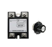 SSR-10VA SSR-25VA SSR-40VA SSR Regulador de voltaje de relé de estado sólido Salida de CA 380 V + potenciómetro for controlador de temperatura PID Cheerfully ( Color : With Potentiometer , Size : 40A