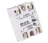 SSR-40DA Relé de Estado sólido Binghe SSR-40DA Rele, 24V-380V SSR-40DA 40A 3-32V DC-AC Adecuado para un Control preciso de la Potencia