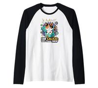SSR Calico Cat 100% Chaos Drop Gacha Gaming Loot Box Camiseta Manga Raglan