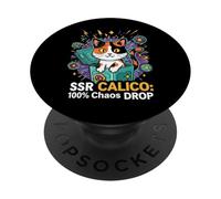 SSR Calico Cat 100% Chaos Drop Gacha Gaming Loot Box PopSockets PopGrip Adhesivo