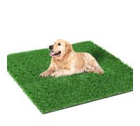 SSRIVER 80x130CM Césped Artificial para Perros Bandeja para Orinar Estera de Hierba Falsa para Entrenador Profesional para Cachorros Reemplazo de Almohadilla de Hierba para Perros para