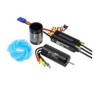 SSS 3660 V2 4-Pole Inner Rotor Brushless Motor with RTR Waterproof 120A/160A ESC EC5 Plug, Water Cooling Jacket, Silicone Tube Set for RC Racing Speed Boat(3682 KV1650+160A)