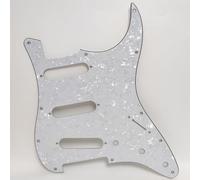 SSS - Golpeador de guitarra de 11 agujeros para guitarra eléctrica Stratocaster, placa de arañazos blanca perla, compatible con guitarras eléctricas Fender/Squier Strat, piezas de repuesto