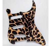 SSS - Golpeador de guitarra de 11 agujeros para guitarra eléctrica Stratocaster, placa de arañazos con estampado de leopardo 2D, compatible con guitarras eléctricas Fender/Squier Strat, piezas de