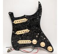 SSS - Golpeador precableado cargado para guitarra Fender ST compatible con pastillas Wilkinson SSS Alnico 5 de bobina única, para kit de repuesto de guitarra eléctrica Strat de Estados Unidos/México