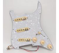 SSS - Golpeador precableado cargado para guitarra Fender ST compatible con pastillas Wilkinson SSS Alnico 5 de bobina única, para kit de repuesto de guitarra eléctrica Strat de Estados Unidos/México