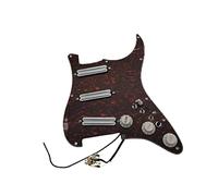 SSS Humbucker Pickups Loaded Prewired Yellow Set Loaded Prewired Guitar Accessories Parts Pastillas guitarra precableadas (Color : Dark Brown White)