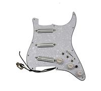 SSS Humbucker Pickups Loaded Prewired Yellow Set Loaded Prewired Guitar Accessories Parts Pastillas guitarra precableadas (Color : White pearl)