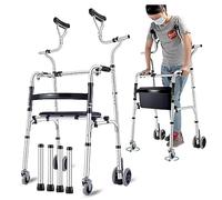 SssHfff Andadores para discapacidad, con Ruedas Caminador De Rehabilitación De Pie Altura Regulable Andador De Aleación De Aluminio para Personas Que Necesitan