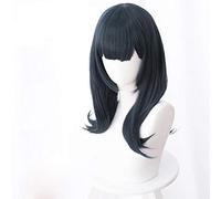 SSSS.GRIDMAN Takarada Rikka Ink-blue Cosplay Peluca Shinjo Akane Purple Gradient White Anime Peluca Corta Recta Pelo sintético Takarada Rikka
