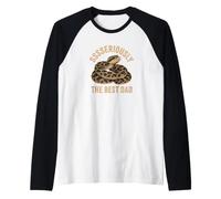 Sssseriously La Divertida Serpiente hocico de Cerdo del Mejor papá Camiseta Manga Raglan