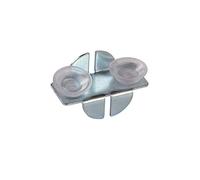 SSWBasics Clips de estante de cristal frontal con parachoques de goma, paquete de 8 clips de plástico para estantes, clips de metal para estante de vidrio para minoristas, clips de gabinete para