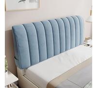 SSWH Funda De Cabecera Acolchada Anticolisión Funda De Cabecera De Cama Gruesa A Prueba De Polvo Protector De Cabecera Extraíble Todo Incluido para Cama King Quee(Size:170CM/57IN,Color:Azul)