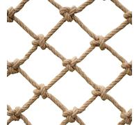 SSWZHANG Red de Enrejado Yute Natural Red de Cuerda de Cáñamo Malla De Seguridad para Niños De Escalada De Casa De Árbol Red De Protección De Barandilla De Balcón(Size:2 * 2m(7 * 7ft))