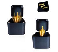 SSyang 2 Piezas Middle Finger in a Box, Caja Sorpresa con Dedo Medio, Broma De Mano Emergente con Caja, Bromas para Adultos Divertidos, para Oficina, Decoración del Hogar, Festivales