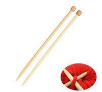 SSyang Agujas de Tejer de Madera, 12mm,2 Piezas Agujas de Tejer Jumbo para Hilo Grueso, Alfombra,Bufanda y Gran Proyecto de Punto,Gruesas,Juego de 35cm(Color de los troncos)