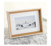 SSYun Bonitos marcos de fotos lino tablero de la imagen del montaje los marcos 3x5 for pared galería Regalos para la familia(White Walnut,6x8)