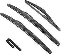 SSYYSS Escobillas Limpiaparabrisas Delanteras y Traseras para Mitsubishi Outlander 2 2006-2012 24in+21in+12in,Juego Recambios Parabrisas Luneta,Repuestos Accesorios Coche