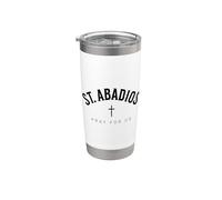 St. Abadios Catholic Patron Christian Black African Saint Vaso térmico de acero inoxidable de doble pared