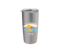 St. Andrews Florida Souvenir Montaña Atardecer Río Vaso térmico de acero inoxidable de doble pared
