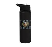 St. Andrews Scotland Crest Envejecido Stainless Steel Insulated Water Bottle