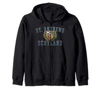 St. Andrews Scotland Crest Envejecido Sudadera con Capucha