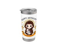 St. Anthony Pray For Us Abrazando Jesús Santo Católico Niños Vaso térmico de acero inoxidable de doble pared