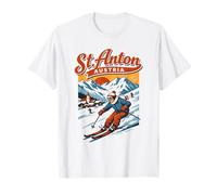 St Anton Austria Esquí Esquí Retro Esquí Camiseta