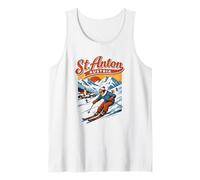 St Anton Austria Esquí Esquí Retro Esquí Camiseta sin Mangas