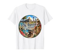 St Augustine FL Florida USA Ciudad más Antigua Camiseta gráfica económica, Hombre, Blanco, S