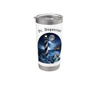 St Augustine Florida faro con sirena y barco pirata Vaso térmico de acero inoxidable de doble pared