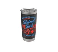St. Augustine Florida Retro Hotrod Surf Diseño envejecido Vaso térmico de acero inoxidable de doble pared