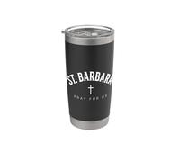 St. Barbara Catholic Patron Christian Saint Vaso térmico de acero inoxidable de doble pared