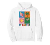 St Barths Pop Art Tropical y Retro Travel Sudadera con Capucha