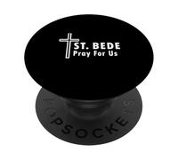 St. Bede ruega por Nosotros Santa Cruz católica PopSockets PopGrip Adhesivo