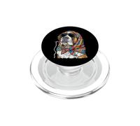St. Bernard Dog Granny - Hilo de Ganchillo Cuadrado para Amantes del Ganchillo PopSockets PopGrip para MagSafe