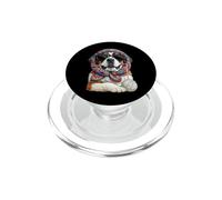St. Bernard Dog Granny - Hilo de Ganchillo Cuadrado para Amantes del Ganchillo PopSockets PopGrip para MagSafe