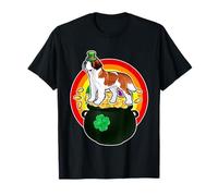 St Bernard Leprechaun Hat Lucky Dog Shamrock St Patricks Day Camiseta